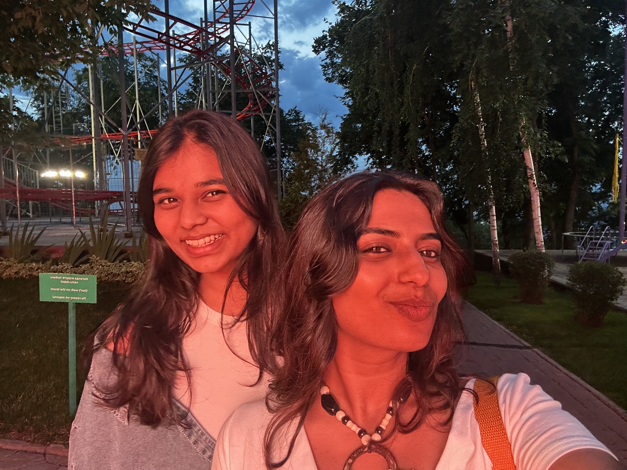 Friends in golden-hour light
