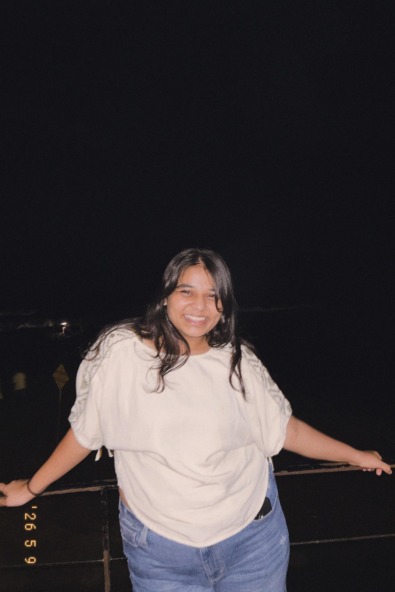 A nighttime portrait